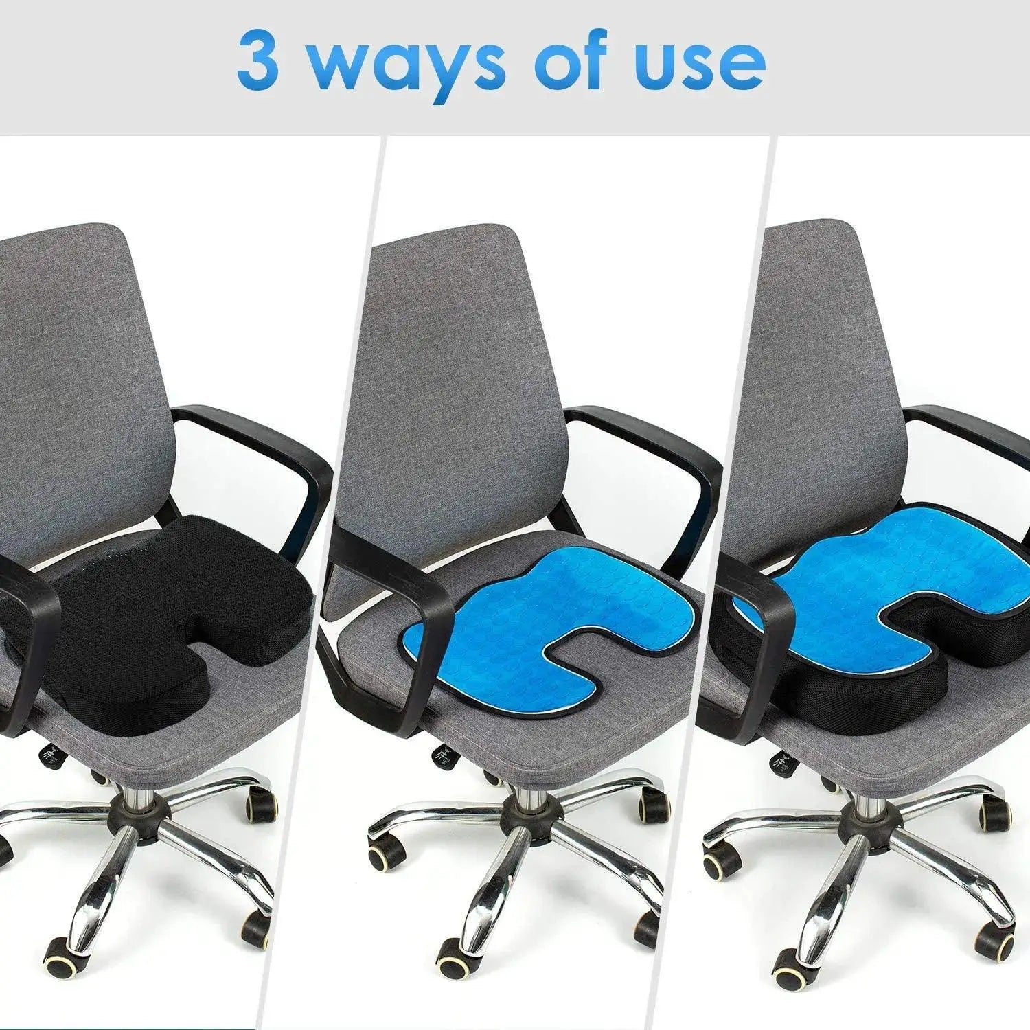 U Shaped Memory Foam Gel Seat Cushion for Travel Support