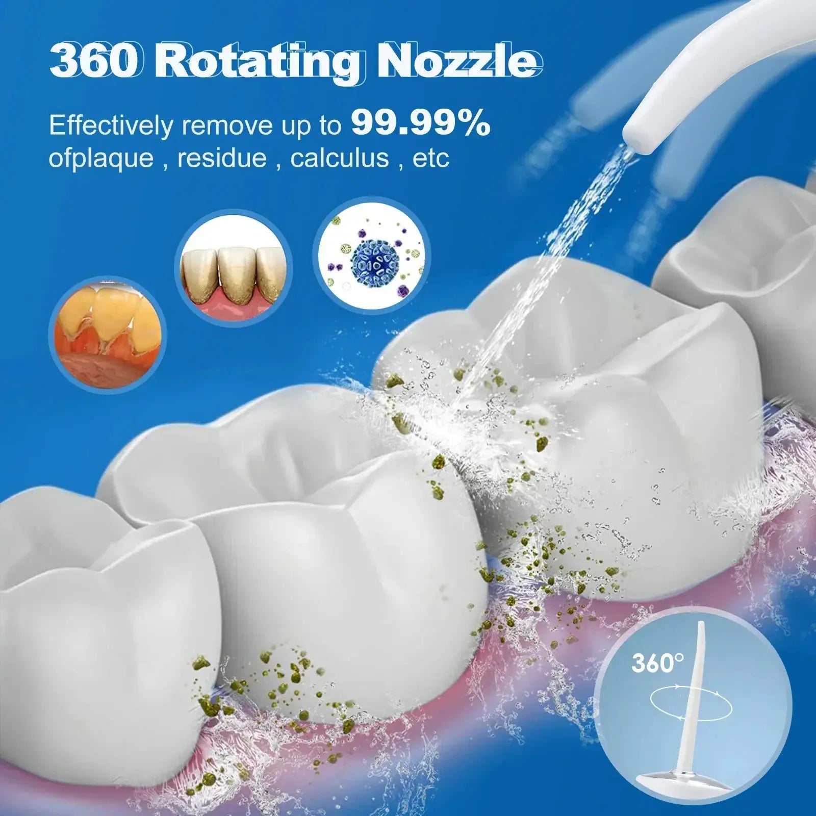 Mini Electric Tooth Cleaner Cordless Oral Irrigator Flusher