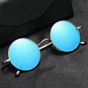 Stylish RUOBO Polarized Round Metal Sunglasses UV400 Unisex