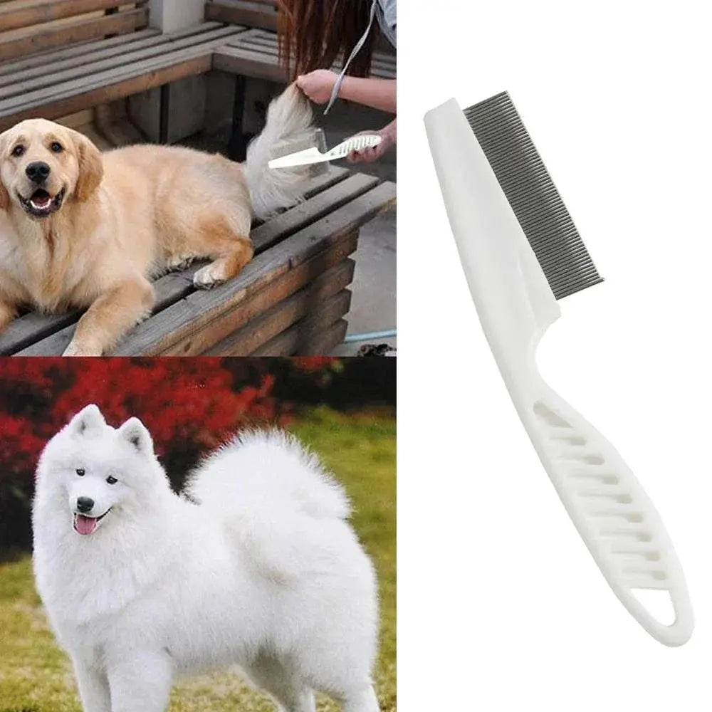 Stainless Steel Flea Comb for Cats and Dogs Grooming Tool