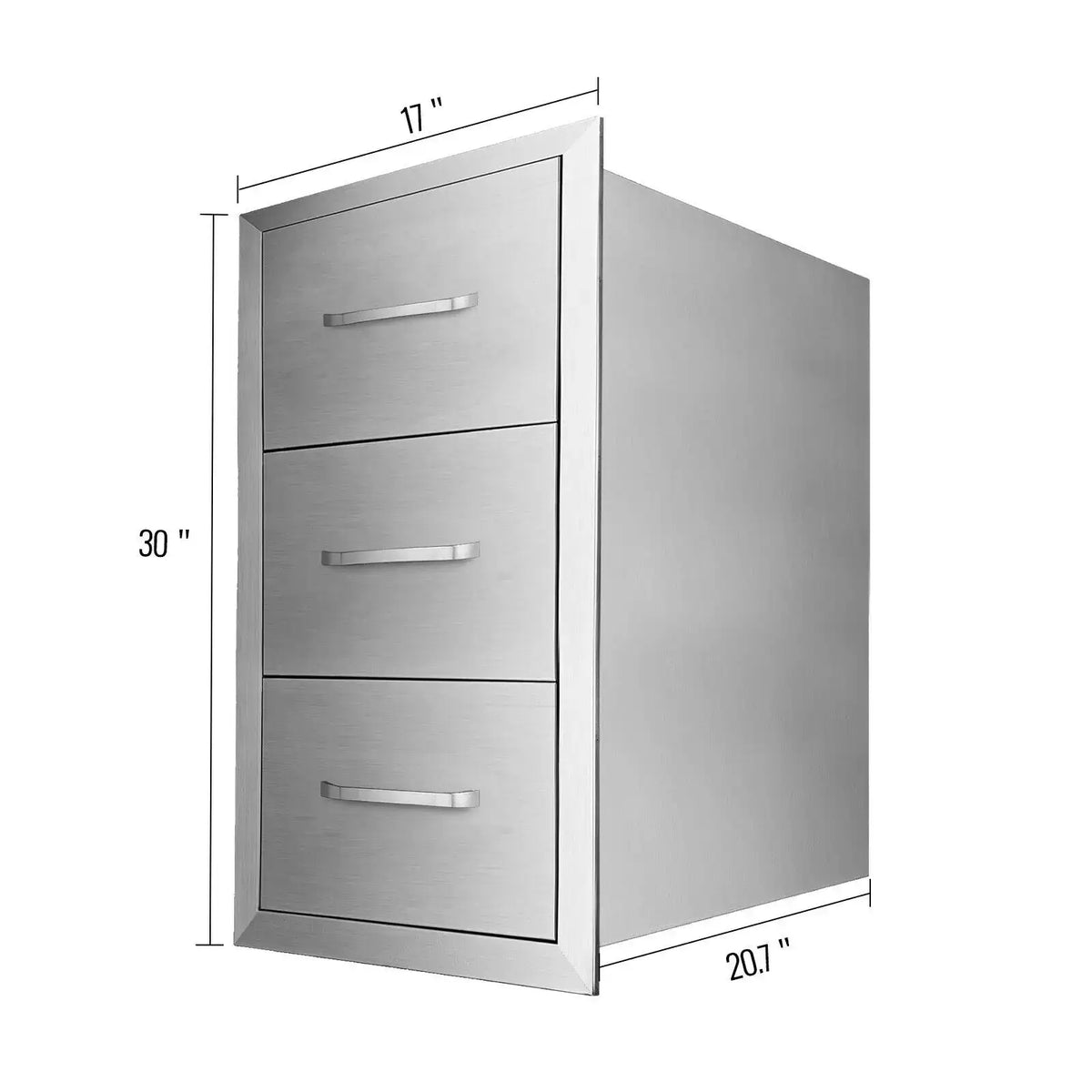 SucceBuy Stainless Steel Outdoor Kitchen Drawers W/ Handle Large — product view 6