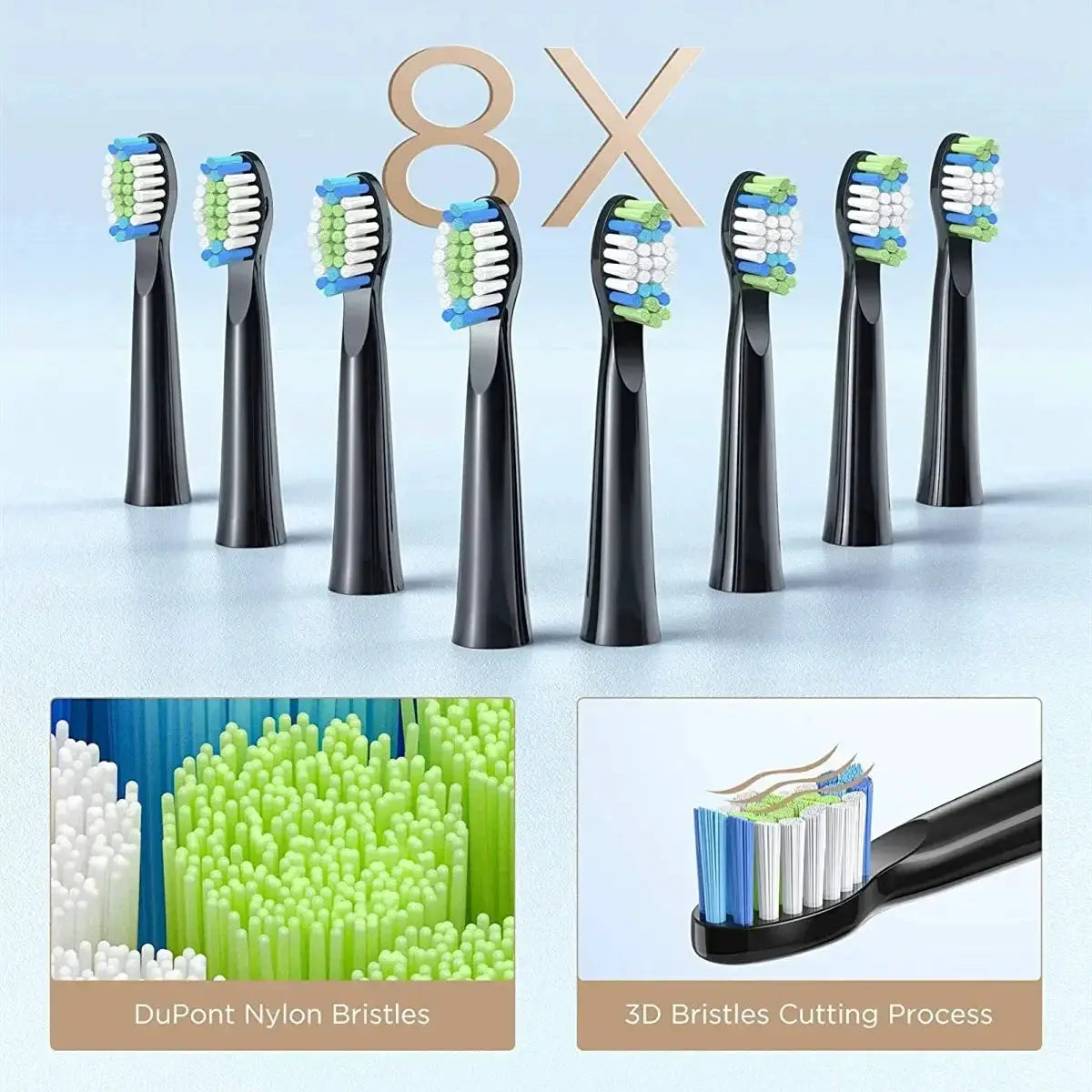 Fairywill 4Pack Toothbrush Heads FW E11 E10 E6 D7S