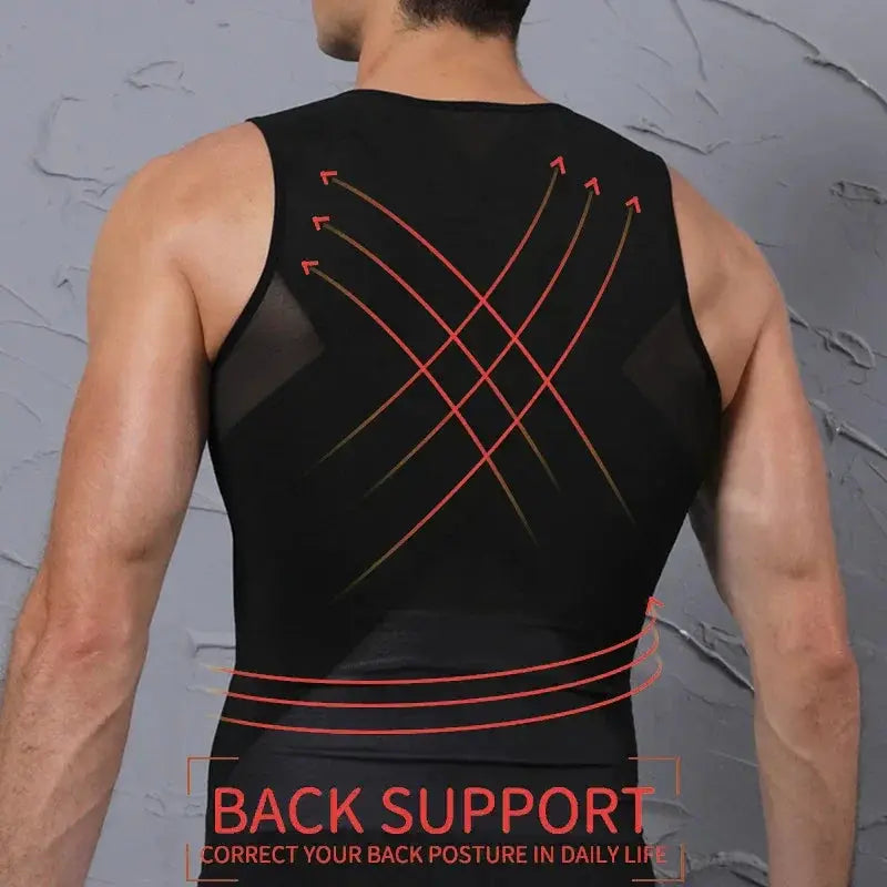 Men's Slimming Shapewear Compression Shirt With Zipper