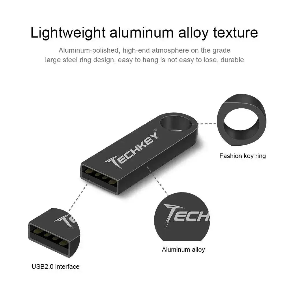 TechKey USB Flash Drive Stylish Waterproof Memory Stick - OurLum.com