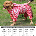 Large Dog Waterproof Raincoat Hooded Jacket Overalls 6XL