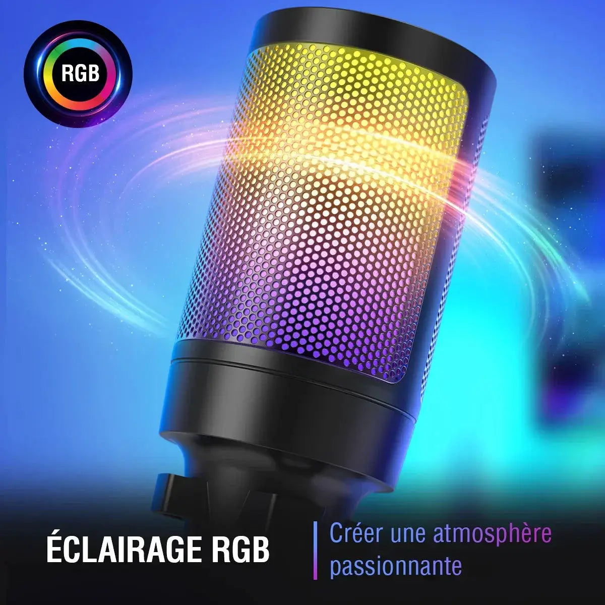 A6V USB Gaming Microphone With Pop Filter And Shock Mount