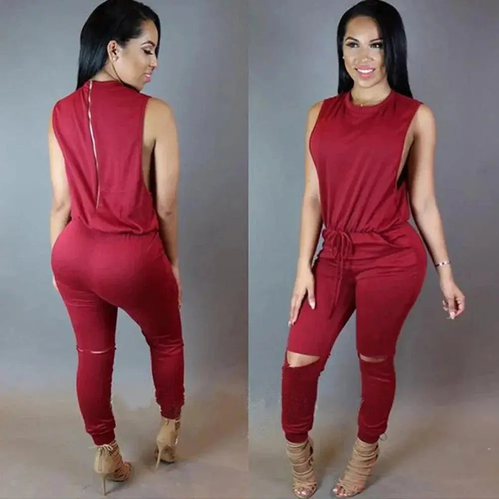 Seductive Hollow Out Jumpsuit Classy Chic Evening Wear