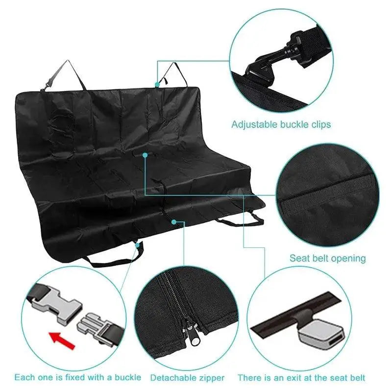 PawGuard Waterproof Dog Seat Cover Hammock for Car Safety