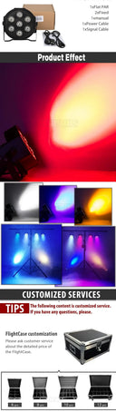 DJ Party LED Par Wash Lights 2-Pack