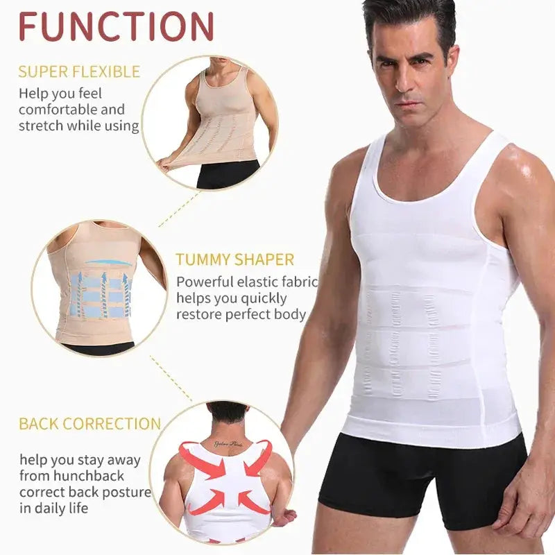 Men's Slimming Waist Trainer Vest Tummy Control Shapewear