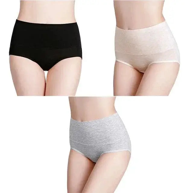 Cotton Blend High Waist Plus Size Briefs Stylish Intimates