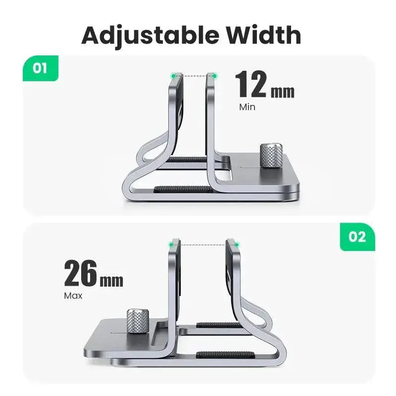 Vertical Laptop Stand Aluminum Dock For Space Saving