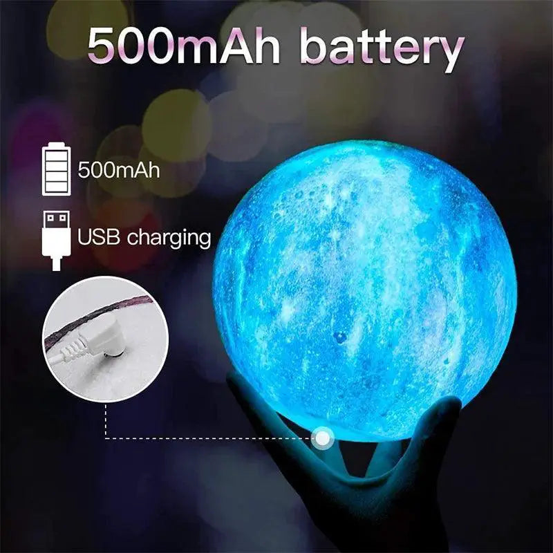 3D Moon Light Lamp With Remote Control For Kids Night Light