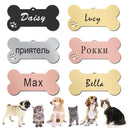 Personalized Pet Collar ID Tag Engraved Keyring Charm Bone Necklace