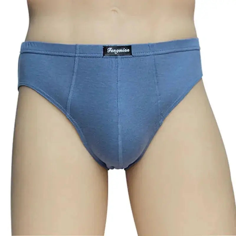 Men's Cotton Briefs Breathable Underwear in Solid Colors