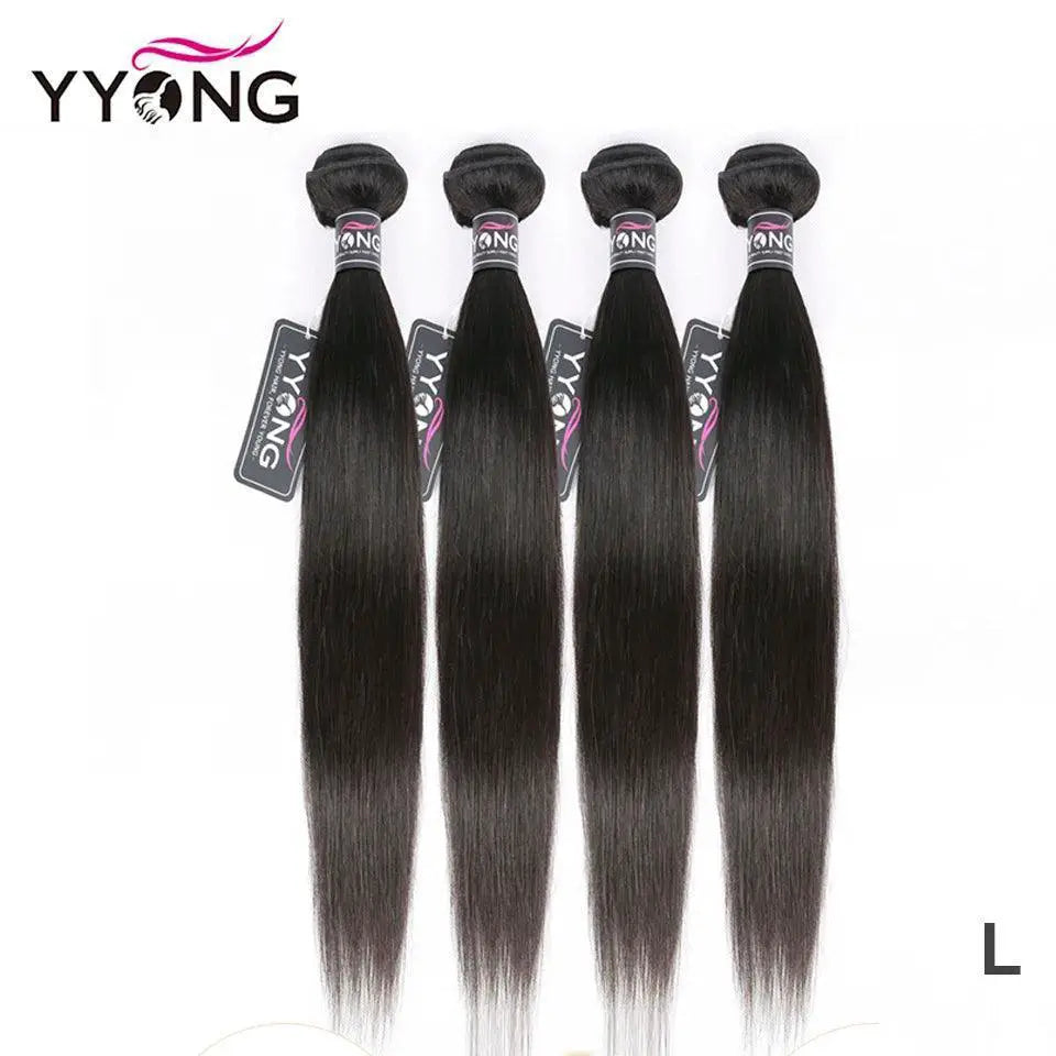 Yyong Peruvian Straight Hair Bundles Remy Ultimate Styling