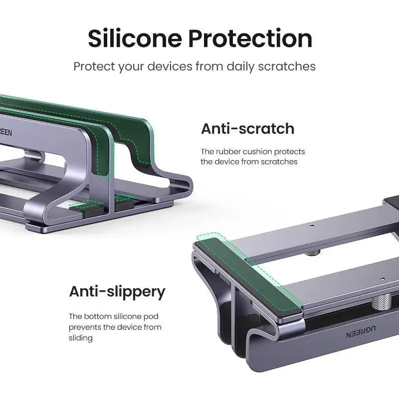 Vertical Aluminum Laptop Stand For Efficient Cooling