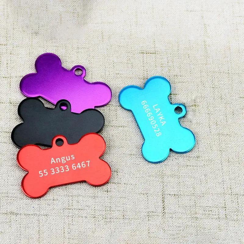 Personalized Engraved Pet ID Tags for Dogs and Cats Set