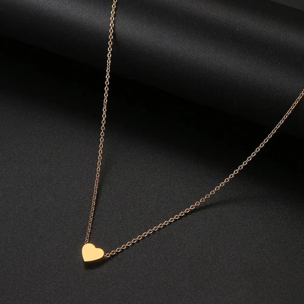 Stainless Steel Necklace Minimalist Four Leaf Clover Pendant