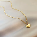 XIYANIKE 316L Stainless Steel Gold Color Love Heart Necklace
