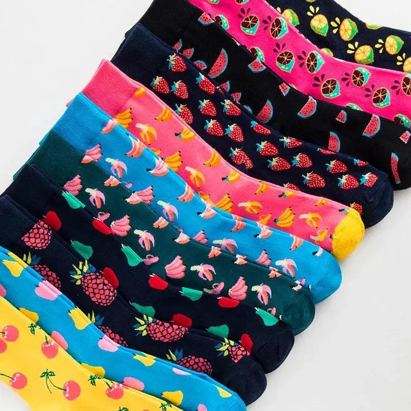 Playful Avocado And Sushi Animal Socks Happy Cotton Blend
