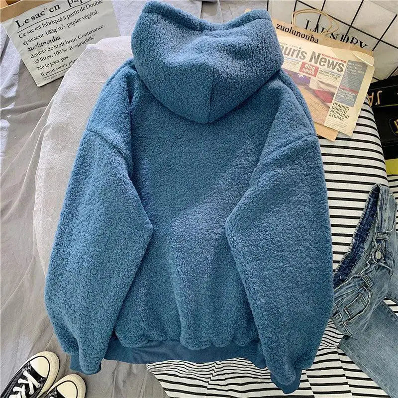 Blue Velvet Cashmere Hoodie Stay Warm And Stylish For Winter