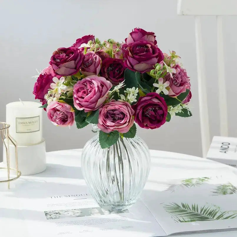 Elegant Silk Peony Bouquet for Weddings and Home Decor