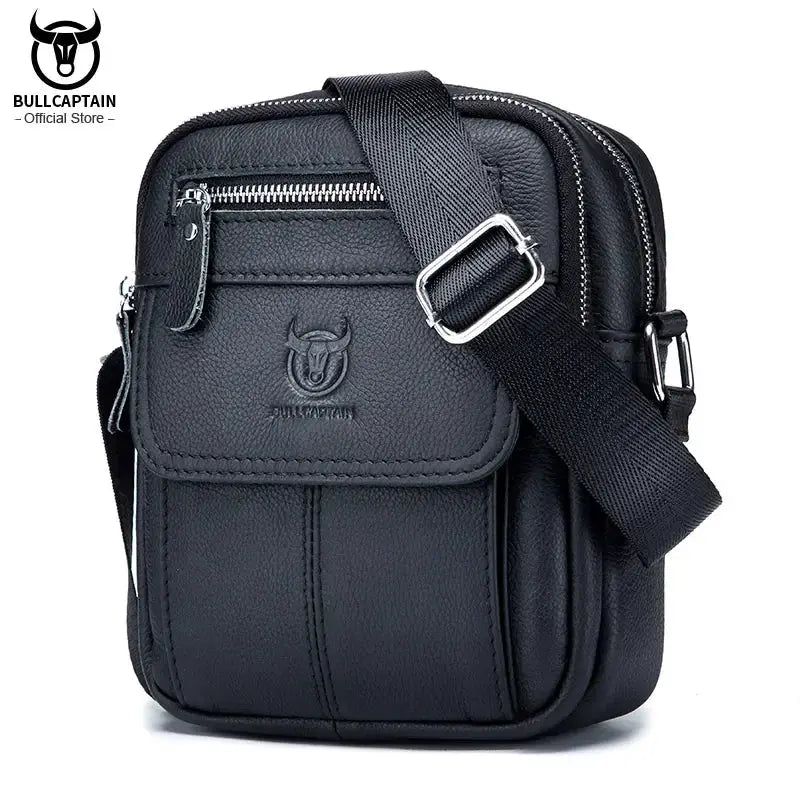 Bullcaptain Casual Mens Shoulder Bags High Quality Leather