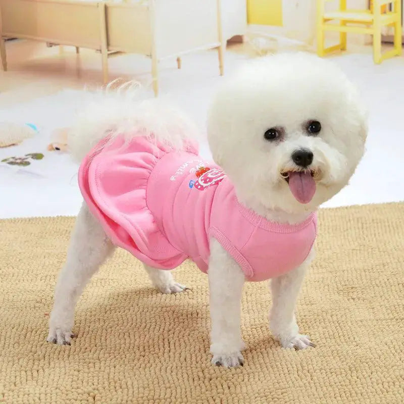 Festive Cashmere Dog Dress for Small Pets Christmas Apparel