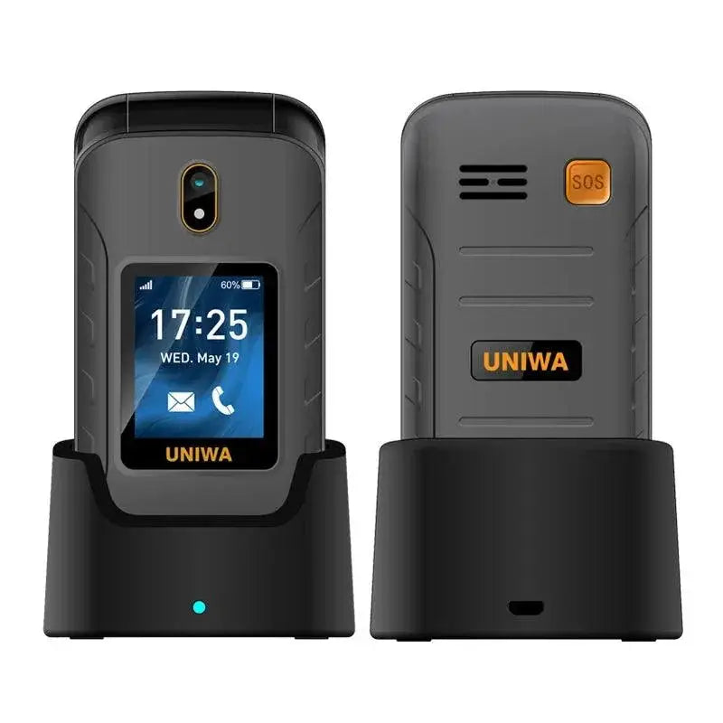 UNIWA V909T 4G Flip Phone For Elderly Dual Screen Model
