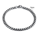 Vnox 3-11mm Chunky Miami Curb Chain Bracelet for Men