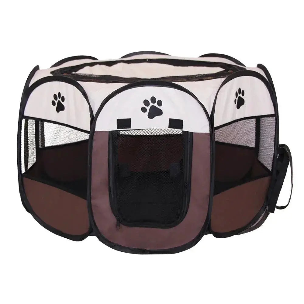 PetEase Portable Octagon Pet Playpen With Rolling Door