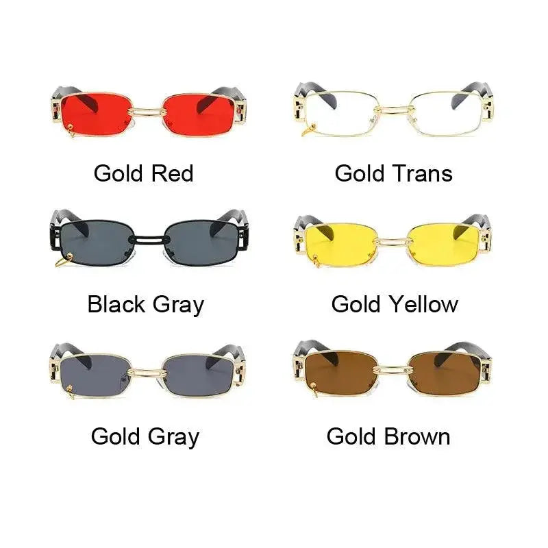 Trendy Punk Square Sunglasses Luxury UV400 for Women