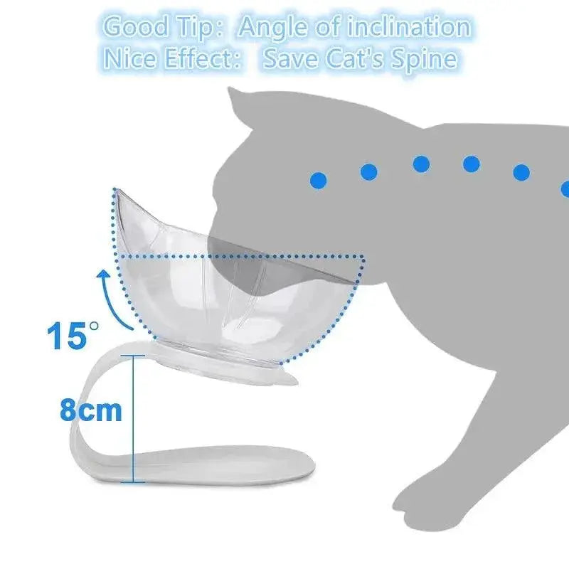 Double Cat Bowl Set Elevated Feeding Bowls For Cats
