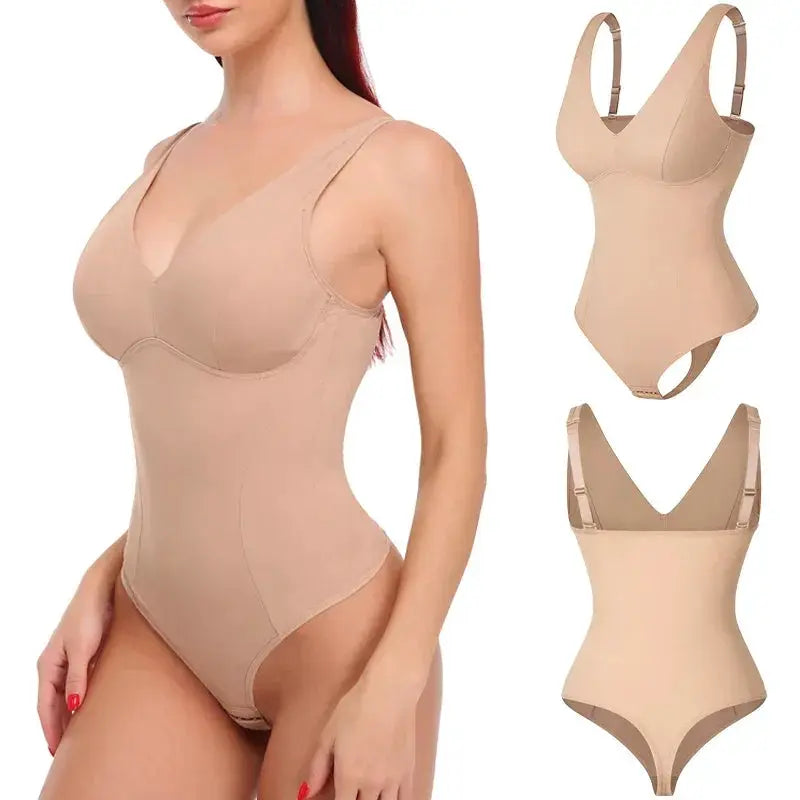 Women's Body Shaper Bodysuit With Padded Bra Support