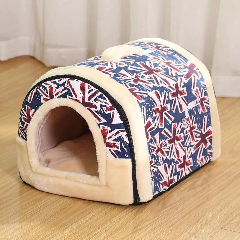 Pet Cave Bed for Small Pets with Cushion — H New