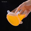 Reusable Silicone Stretch Lids for Food Storage Eco Friendly