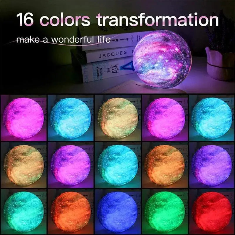 3D Moon Light Lamp With Remote Control For Kids Night Light