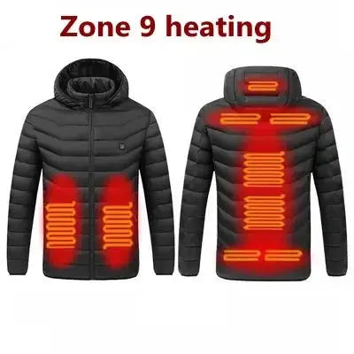 Mens Winter USB Heated Jacket With Smart Thermostat