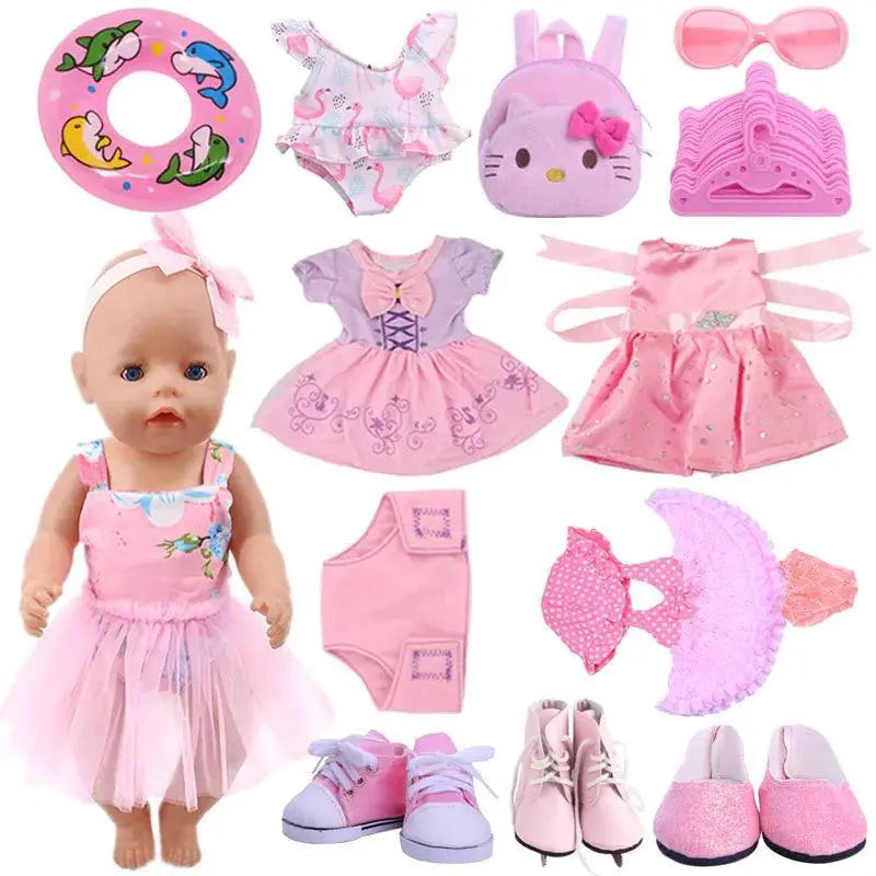 Flamingo Kittys 18 Inch Doll Clothes Set Outfit Dress Up
