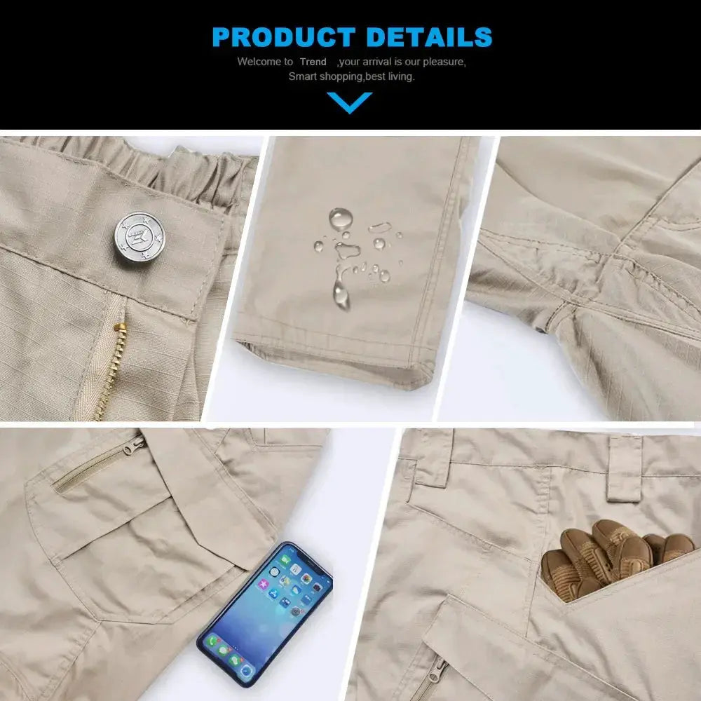 Mens Tactical Pants With Multiple Pockets Elasticity 5XL - OurLum.com