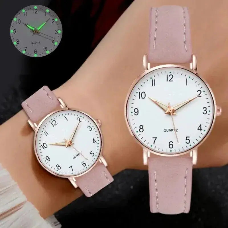 Women Quartz Watch Leather Belt Fashion Casual Timepiece - OurLum.com