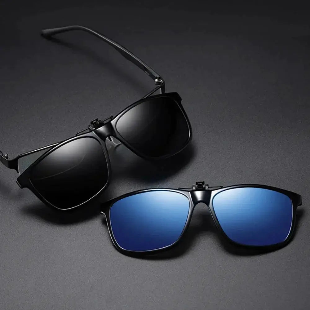 Polarized Clip On Pilot Sunglasses Unisex UV Protection