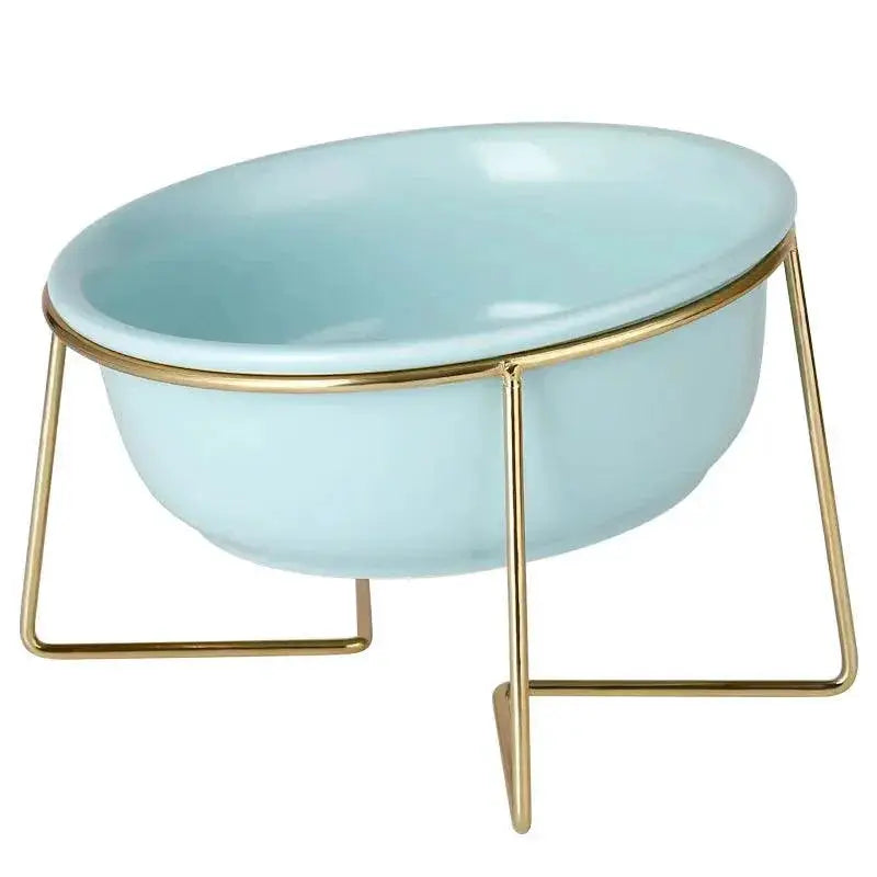 Ceramic Cat Bowl With Raised Stand Stylish Pet Feeder
