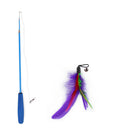 Feather Teaser Stick Wand Interactive Toy for Cat Play