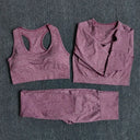 Seamless Yoga Set Women Leggings Crop Top