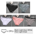Cotton Panties Set: Stylish Low Waist Briefs for Women