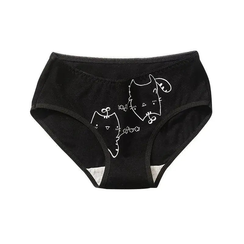 Cotton Cat Print Panties Set For Daily Comfort And Style