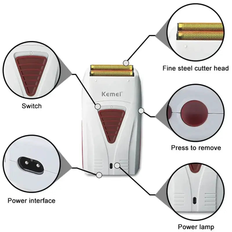 3382 Rechargeable Electric Shaver For Men Bald Head Grooming