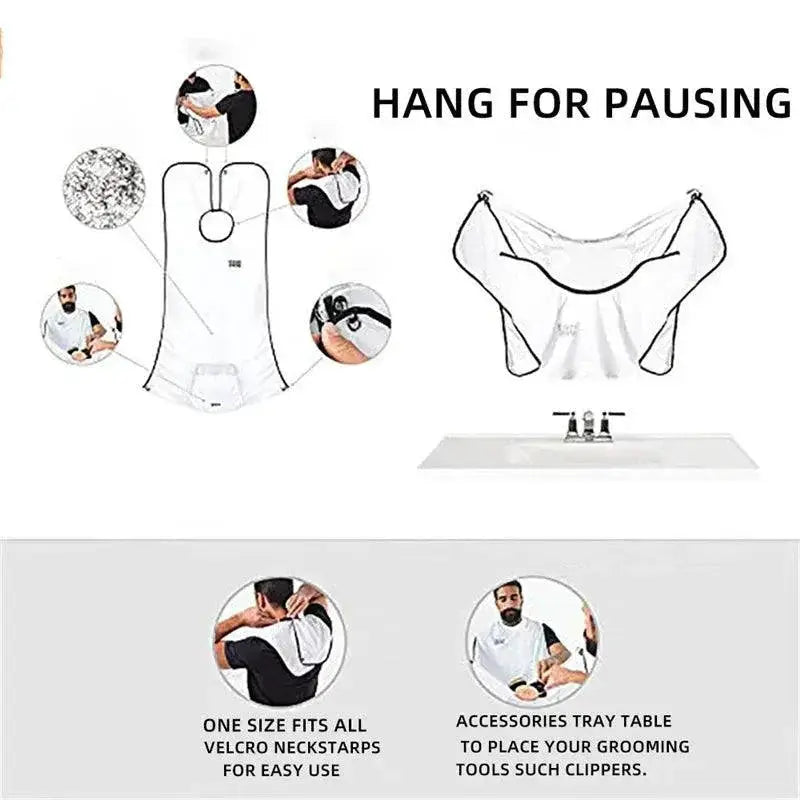 Beard Apron Shave Catcher With Razor Holder Tool Pro
